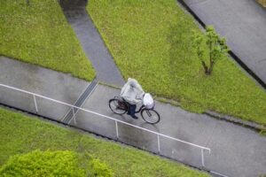 雨の日自転車通学