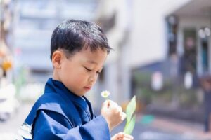 七五三　男の子　ヘアジャム　使い方